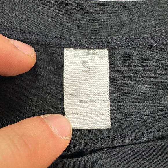 Unbranded Performance Active Long Sleeve Shirt Womens Small Black Crew Neck Run - Picture 3 of 10